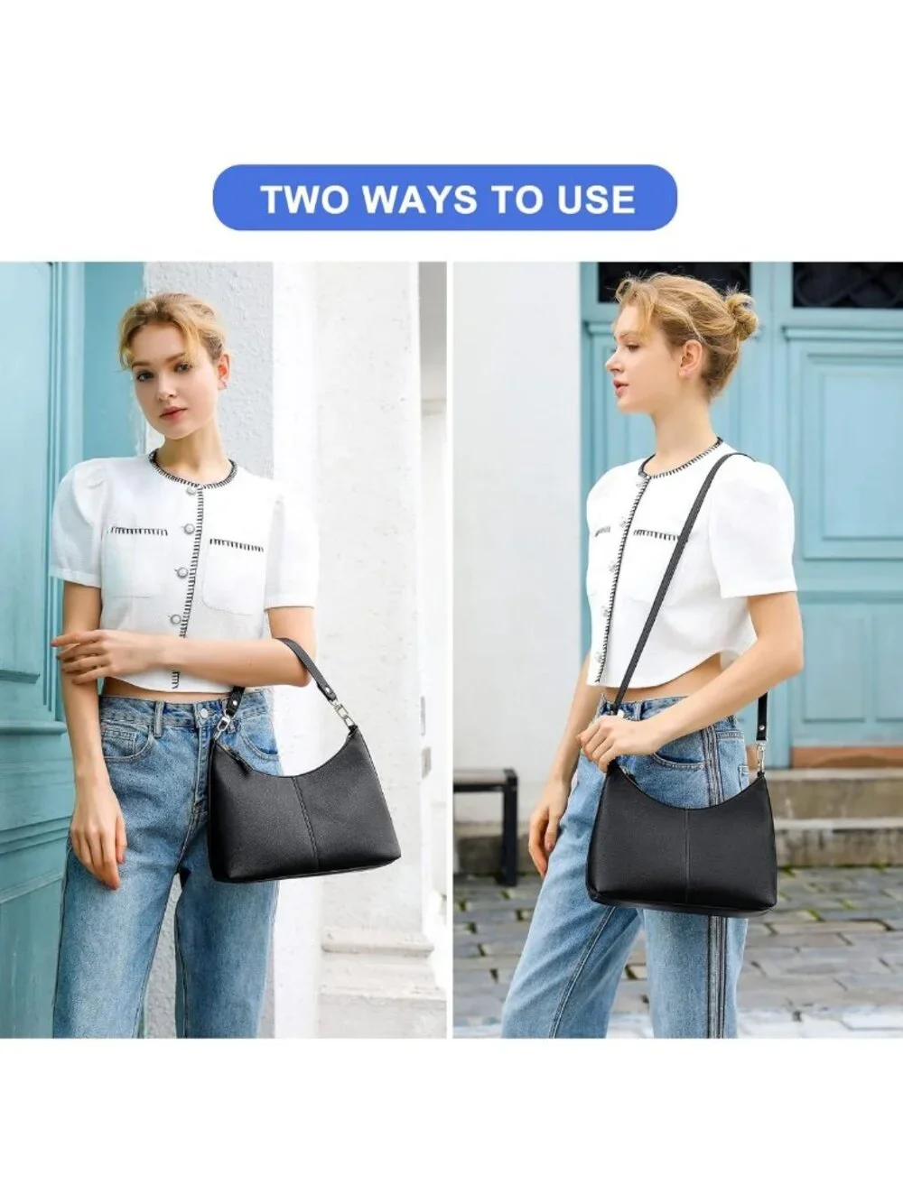 Stylish Mini Crossbody Bag for Women - Waterproof Soft Leather Shoulder Purse